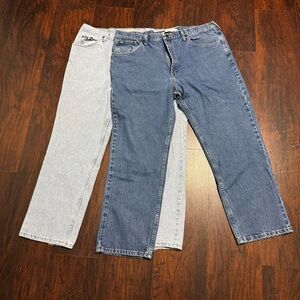 Lee Jeans Regular Fit 2 Pairs Men's Relaxed Fit Denims 90s Y2k Vintage 42 x 30